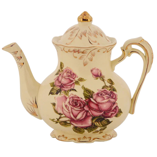 Théière Anglaise Vintage en Porcelaine Florale 900 ml