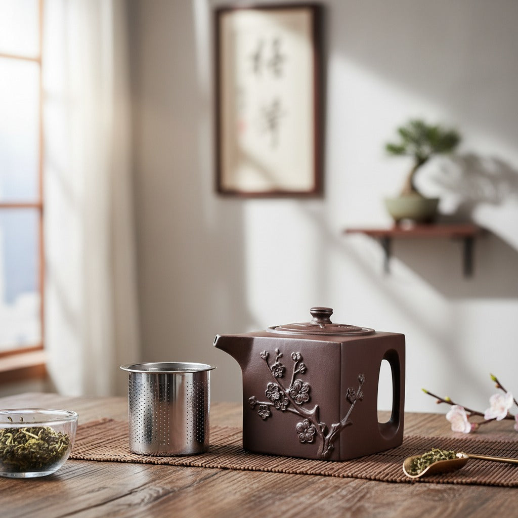 Théière japonaise carrée en céramique – 400 ml