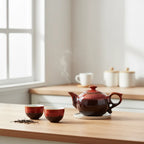Théière Japonaise Gongfu Traditionnelle en Porcelaine Émaillée 200 ml