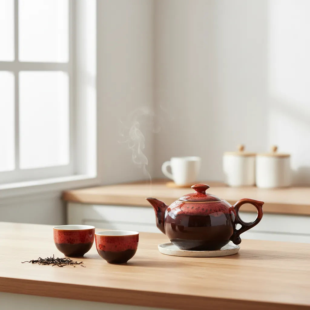 Théière Japonaise Gongfu Traditionnelle en Porcelaine Émaillée 200 ml