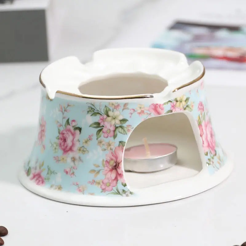 Théière Anglaise en Porcelaine 400 ml - avec chauffe thé