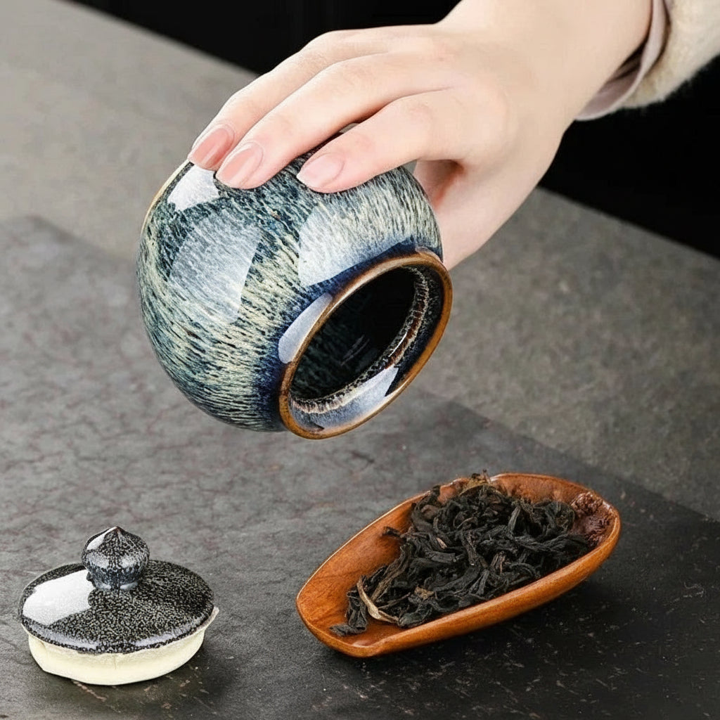 Boîte à thé en porcelaine – multi-colore