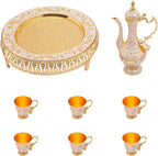 Service à thé Orientale de Luxe en Alliage Doré – Service Complet 250 ml