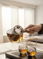 Théière Japonaise en Verre Artisanale 900 ml – Manche Bois