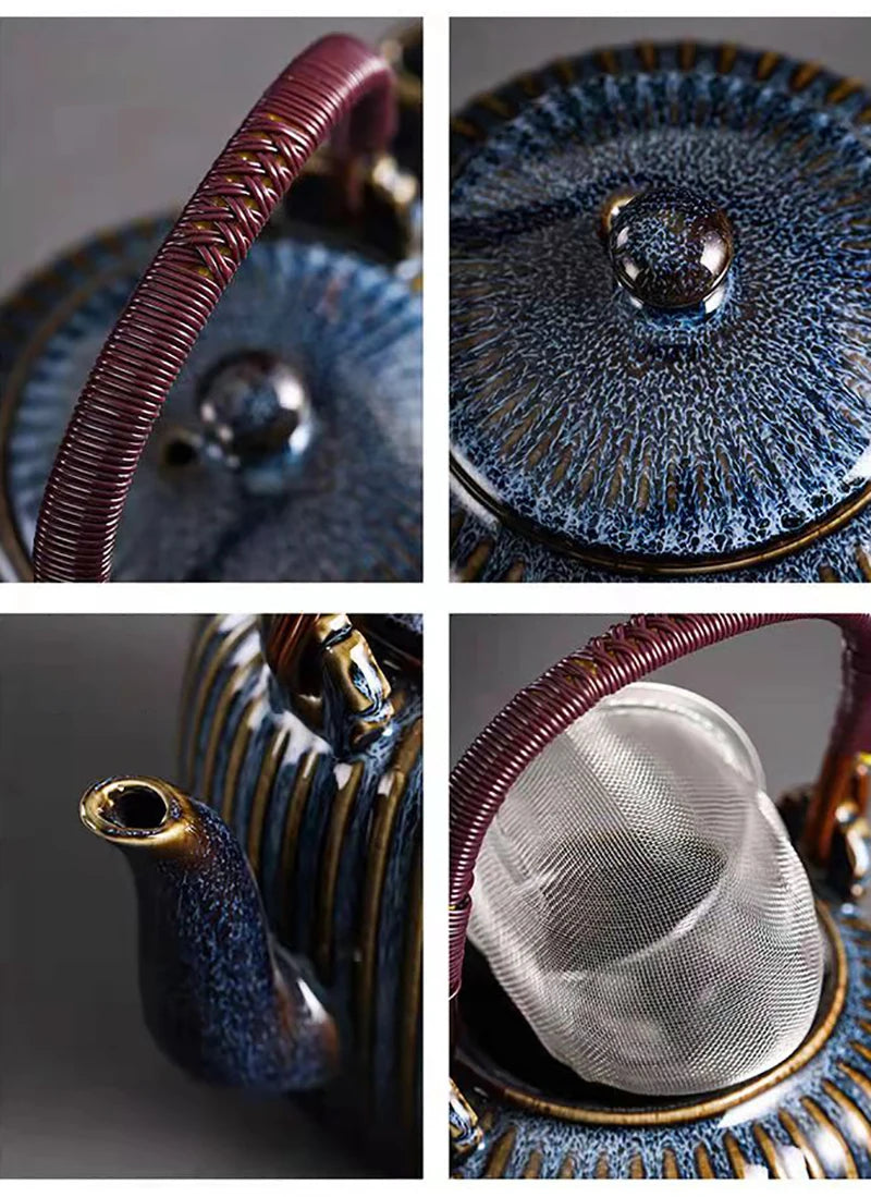 Théière japonaise céramique 900ml – Style artisanal