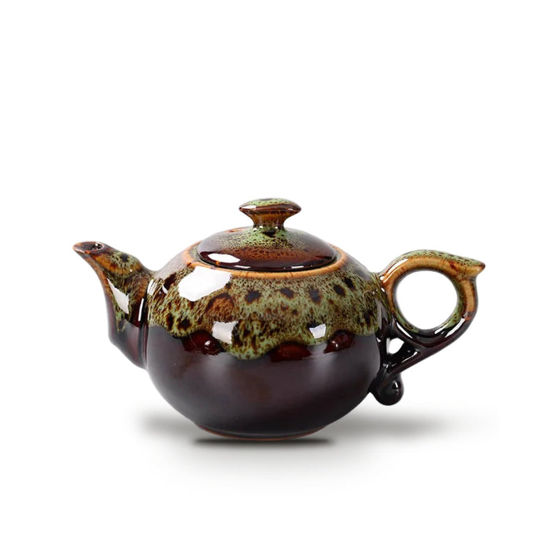 Théière Japonaise Gongfu Traditionnelle en Porcelaine Émaillée 200 ml - Vert