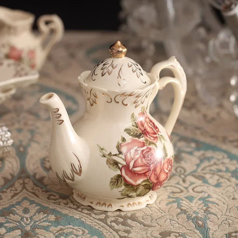 Théière Anglaise Vintage en Porcelaine Florale 900 ml