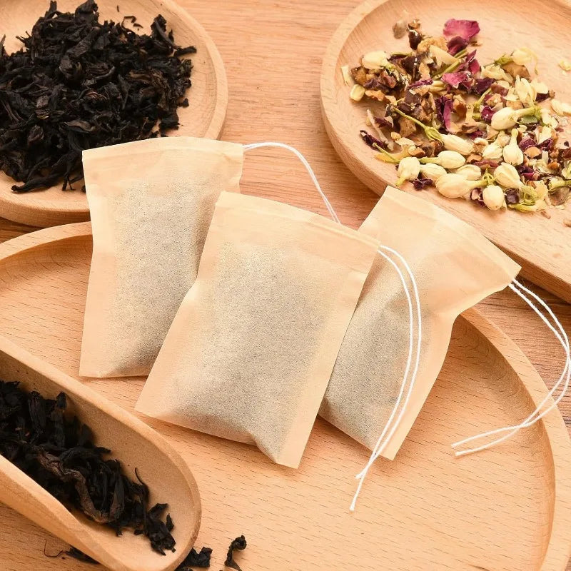 Sachets à Thé Jetables avec Cordon – 100 à 500 pcs – Filtres à Thé, Café & Épices
