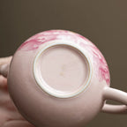 Théière Chinoise en Porcelaine Émaillée Fleur de Pivoine 180 ml