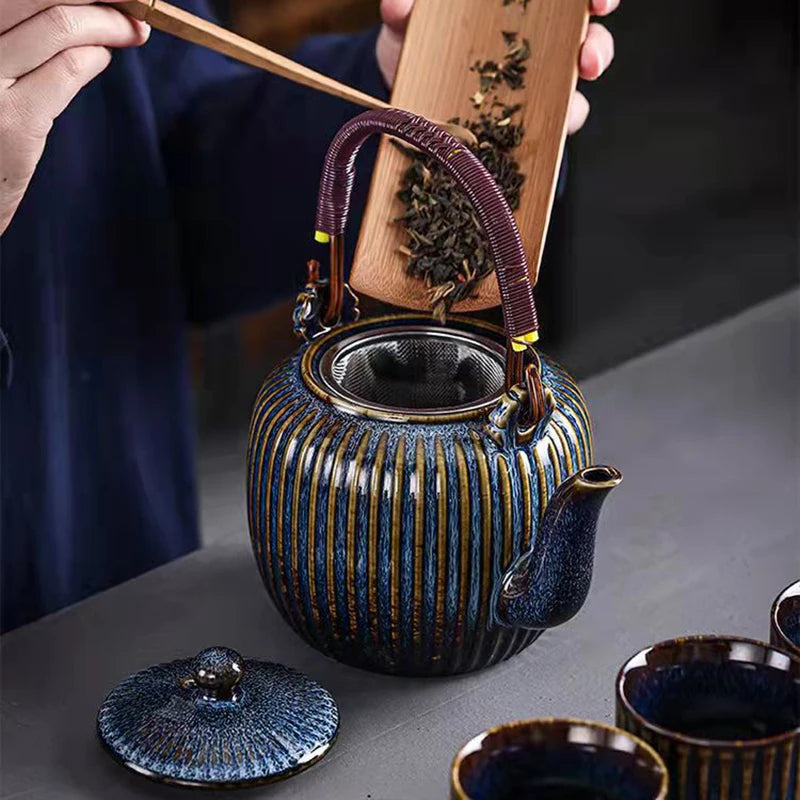 Théière japonaise céramique 900ml – Style artisanal