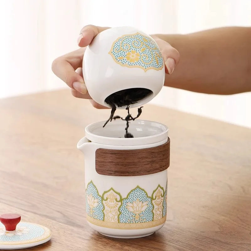 Service à Thé Kung Fu Portable – Céramique de Voyage 280 ml
