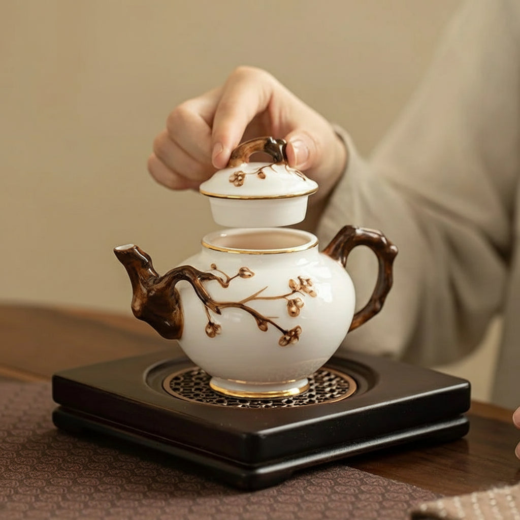 Théière Anglaise en Porcelaine Design Arbre 300 ml