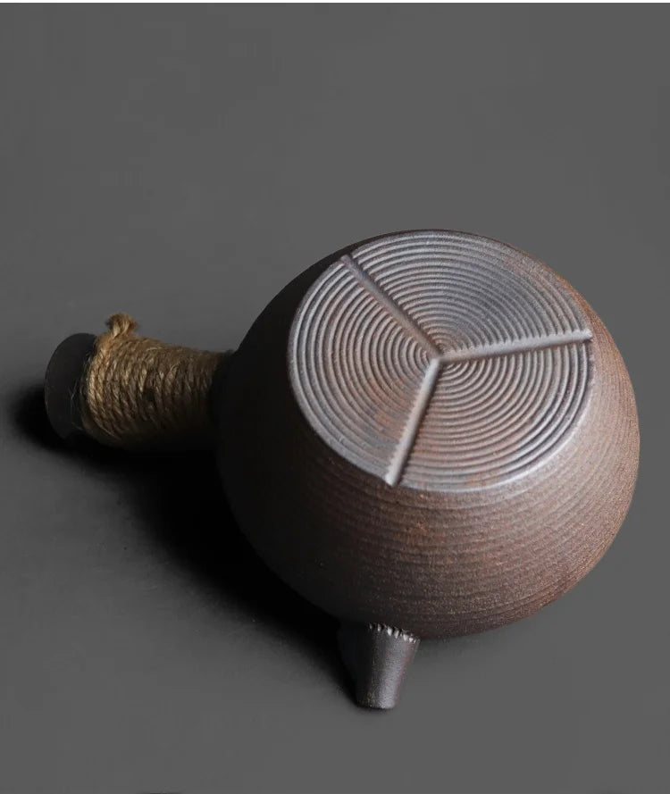 Théière japonaise Kyusu à poignée — céramique artisanale 300 ml