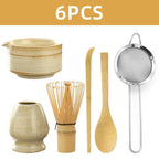 Set Matcha Japonais Traditionnel en Bambou & Céramique – Kit Complet débutant pour Cérémonie du Thé