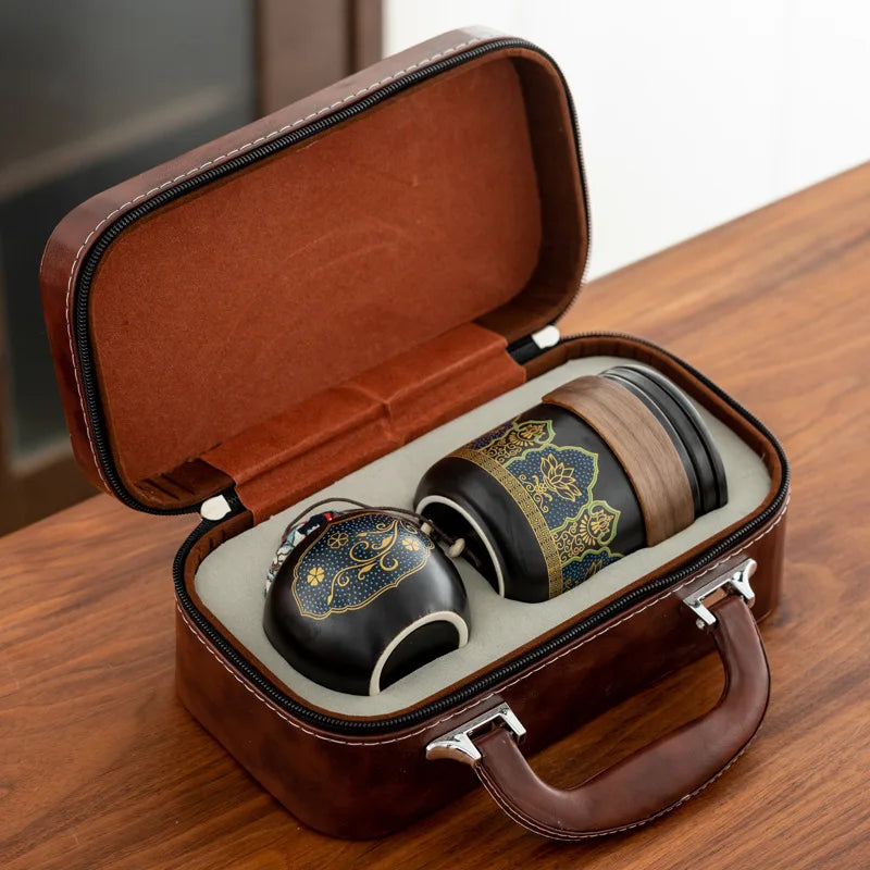 Service à Thé Kung Fu Portable – Céramique de Voyage 280 ml