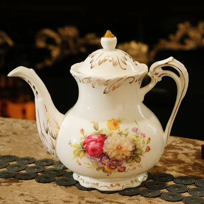 Théière Anglaise Vintage en Porcelaine Florale 900 ml