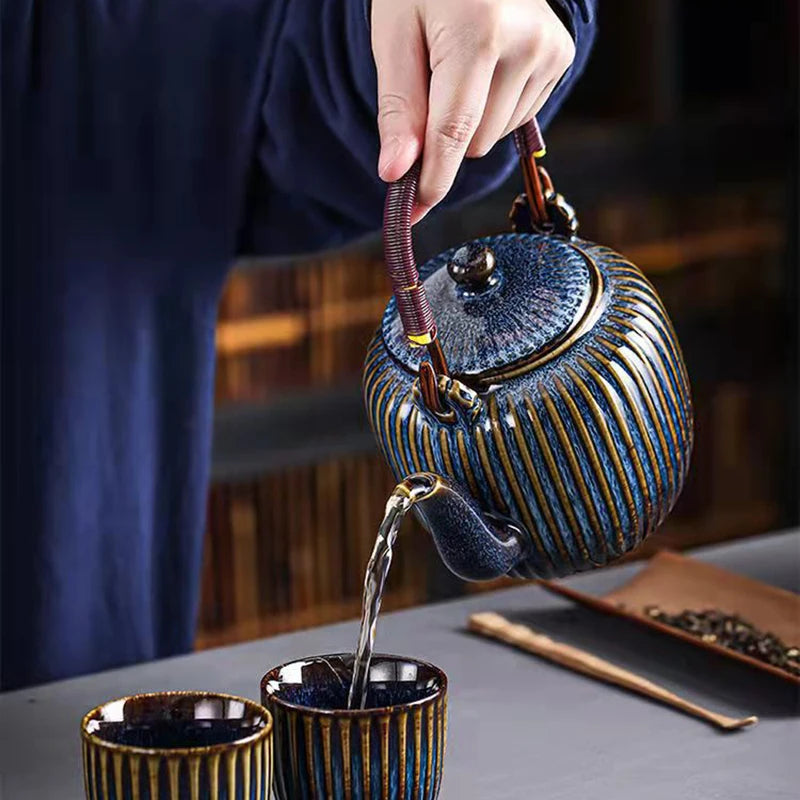 Théière japonaise céramique 900ml – Style artisanal