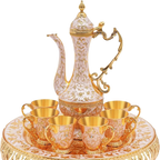 Service à thé Orientale de Luxe en Alliage Doré – Service Complet 250 ml