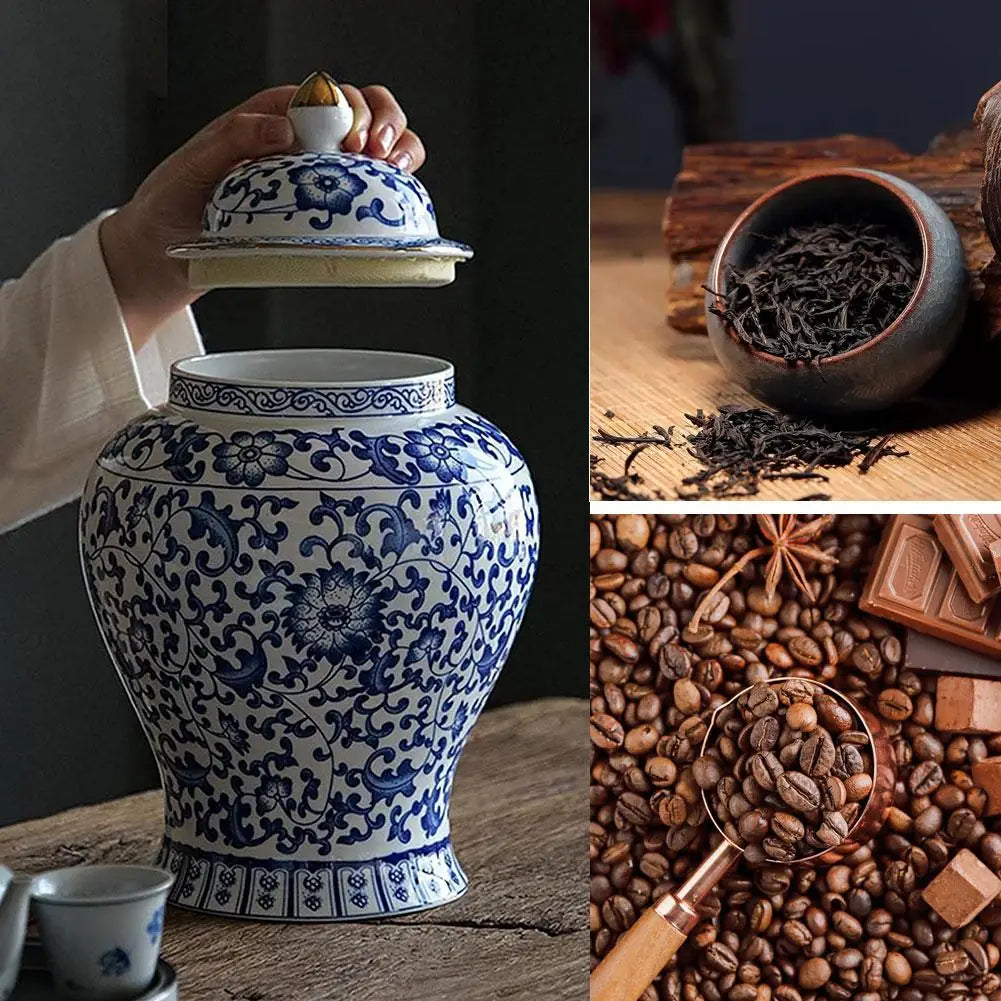 Boîte à thé en porcelaine chinoise 1300 ml