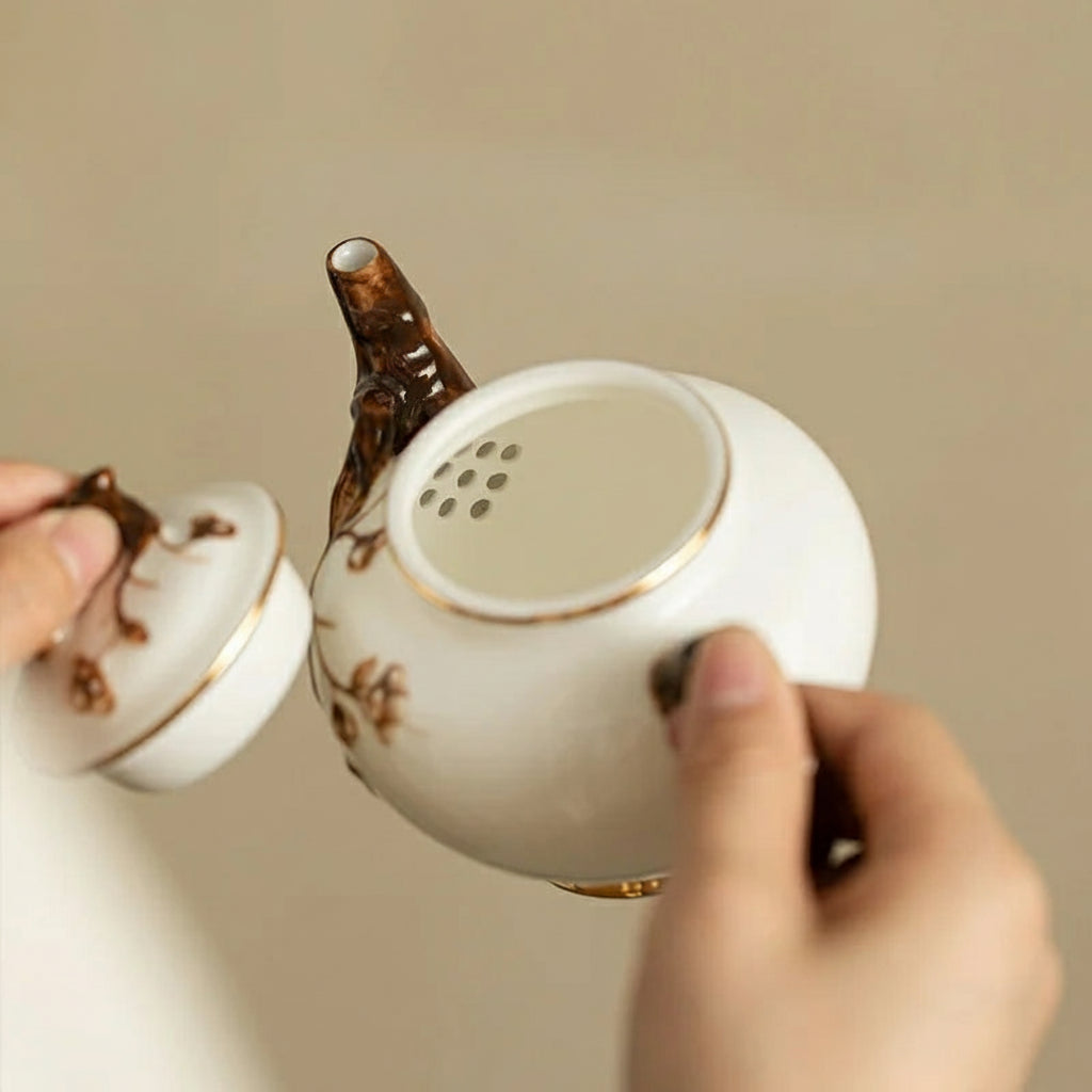 Théière Anglaise en Porcelaine Design Arbre 300 ml