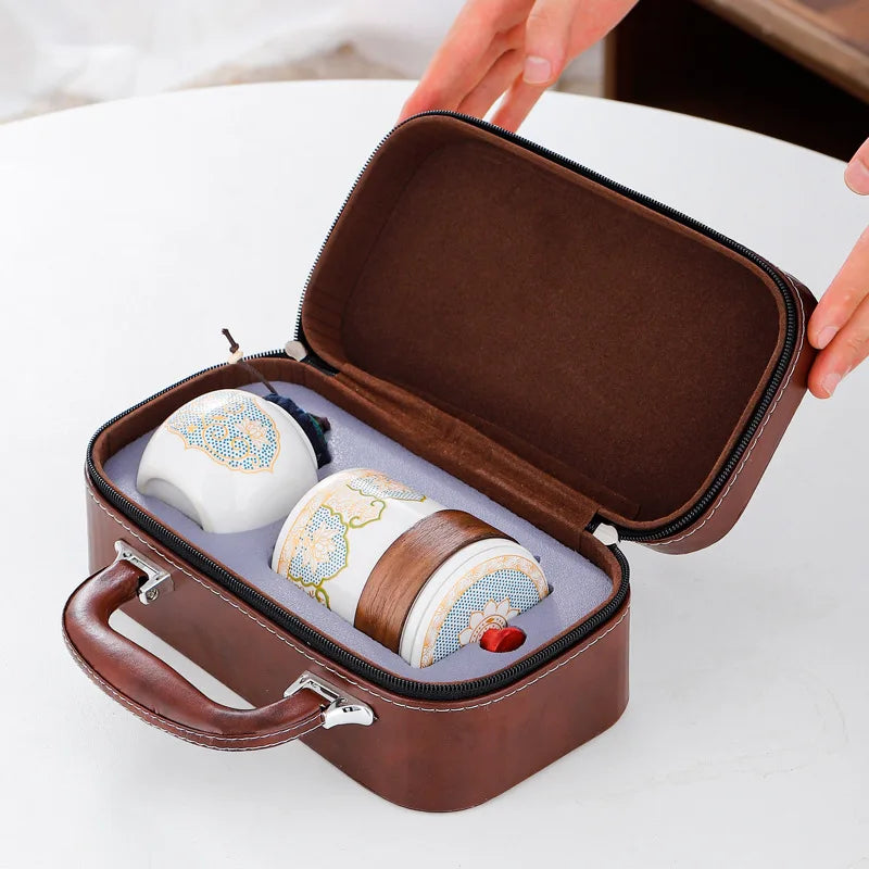 Service à Thé Kung Fu Portable – Céramique de Voyage 280 ml
