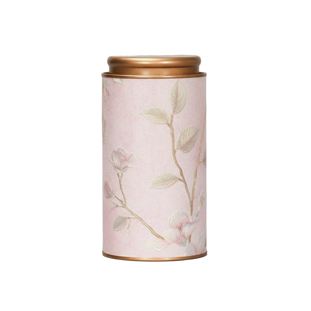 Boîte à thé design rose motif floral – Route du Thé
