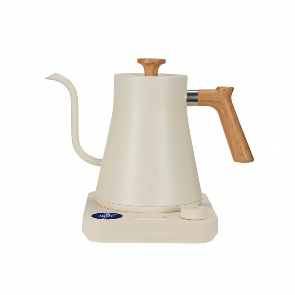 Bouilloire électrique col de cygne blanche 900 ml pour thé et café - La Route du Thé