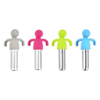 Filtre à thé personnage en silicone et inox – Route du Thé