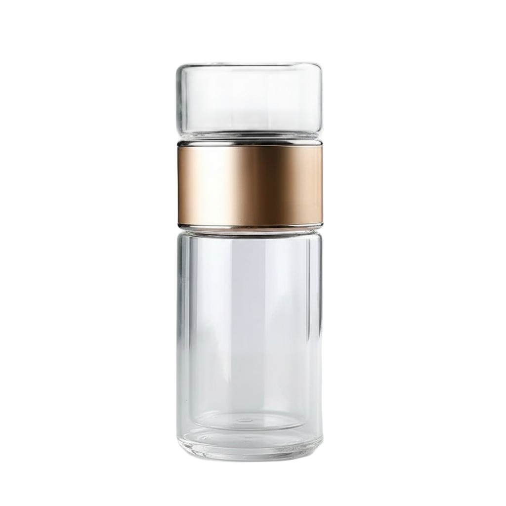 Infuseur à thé 420ml couleur or avec filtre intégré