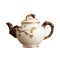 Théière anglaise en porcelaine blanche avec poignée sculptée en forme de branche, 300 ml.