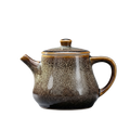 Théière chinoise en céramique émaillée marron 210 ml – artisanat traditionnel