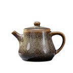 Théière chinoise en céramique émaillée marron 210 ml – artisanat traditionnel