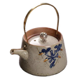 Théière chinoise en céramique blanche décorée, 220 ml