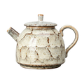 Théière chinoise en céramique Yixing-style de 300 ml, modèle blanc craquelé, artisanat traditionnel Kung Fu Cha