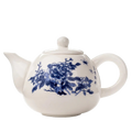 Théière chinoise en porcelaine blanche avec motifs floraux bleus peints à la main, 200 ml