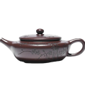 Théière chinoise en argile Zisha artisanale 160 ml avec motifs gravés