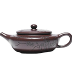Théière chinoise en argile Zisha artisanale 160 ml avec motifs gravés