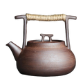 Théière japonaise en céramique 400 ml avec anse en corde style wabi-sabi
