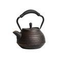 Théière japonaise en fonte 650 ml avec surface texturée et poignée ergonomique, disponible en plusieurs coloris.