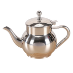 Théière marocaine en inox brillant 600 ml avec bec long