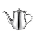 Théière marocaine en inox argent 700 ml avec bec long traditionnel