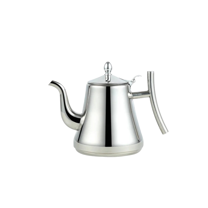 Petite théière marocaine en inox argent 1L5 traditionnelle