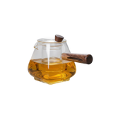Théière Japonaise en Verre Artisanale 400 ml – Manche Bois