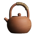 Théière japonaise Wabi-Sabi en terre naturelle 350 ml, poterie artisanale.