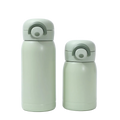 Thermos mini isotherme vert pastel 350 ml, ouverture one-touch, double paroi inox.